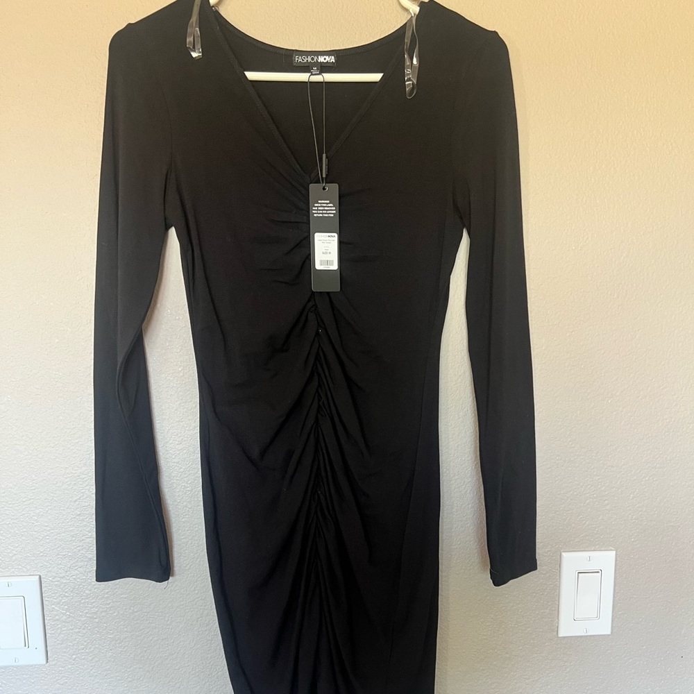Black mini dress